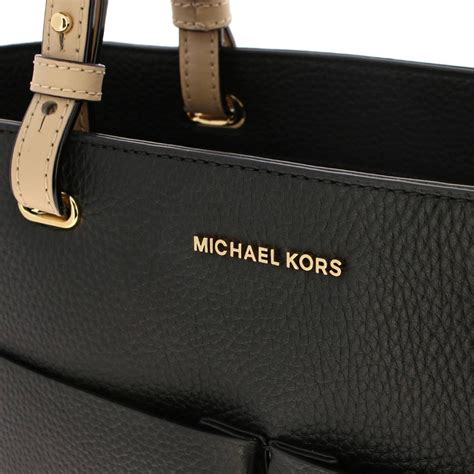 michael kors bag leather black|michael kors outlet black purse.